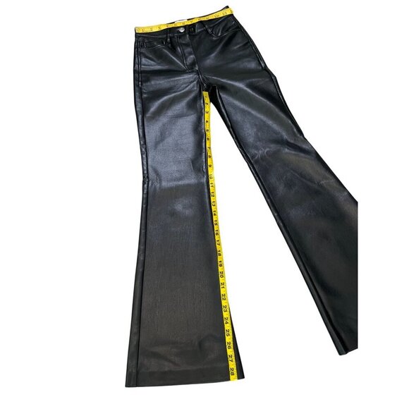 Wilfred Aritzia Faux Leather Flare Pants Black 00 XXS | Holiday Night Out Chic - Picture 12 of 12
